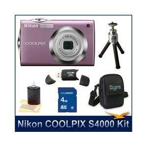  Nikon Coolpix S4000 Digital Camera (Pink), 12 Megapixels 