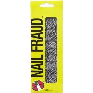  Nail Fraud Nail Polish Strips, Glitter Zebra (Quantity of 