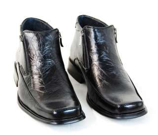 fw41/ Mens Black Boots, Dress Shoes, New in Box, US 9.5  