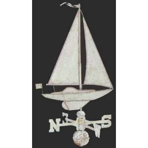   Antique Copper Nautical Sailboat Full Size Weathervane