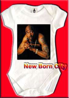 Pac Shakur rap onesie baby music Tupac shower gift *  