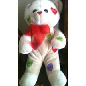 Cuddly Bear Covered with Hearts and special quotes