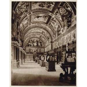  1925 Library Biblioteca El Escorial Spain Photogravure 