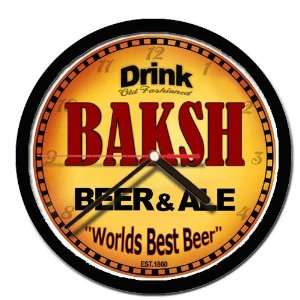  BAKSH beer and ale wall clock 