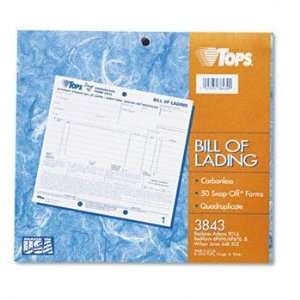  TOPS® Snap Off® Hazardous Material Bill of Lading Short 