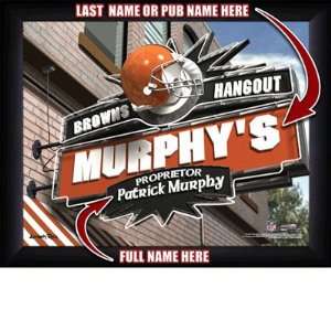 Cleveland Browns Personalized Sports Pub Print 