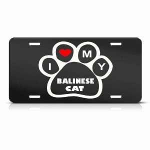  Balinese Cats Black Novelty Animal Metal License Plate 