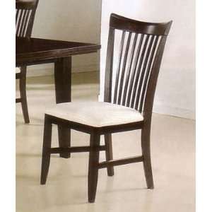  Set of Two Cappuccino Finish Wood Dining Chairs