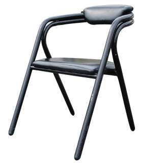 Vintage Tubular Black Steel Side Chairs  
