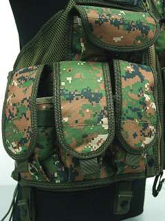 Hunting Tactical Assault Vest Digital Camo Woodland B  