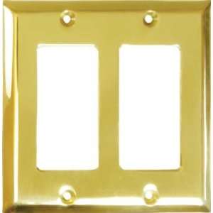   Lifetime Polished Brass Double GFI Switch Plates