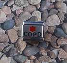 COPD Medical ID Alert Italian Charm With Red Star for Bracelets