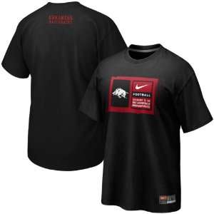  Nike Arkansas Razorbacks 2011 Team Issue T shirt   Black 