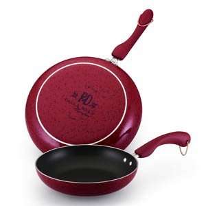  Paula Deen Signature Porcelain Skillet Twin Pack (Red or 