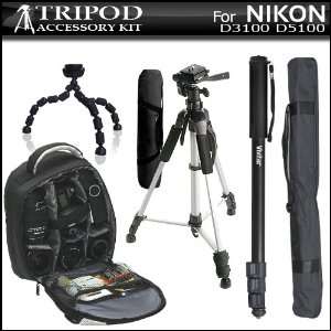  Tripod Accessory Bundle Kit For Nikon D3200 D3100 D5100 
