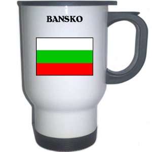  Bulgaria   BANSKO White Stainless Steel Mug Everything 