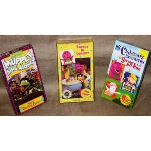  3 Childrens VHS video Set, Barney, Muppets, Childrens 