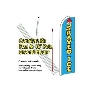  Shaved Ice (Blue/Yellow) Feather Banner Flag Kit (Flag 