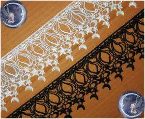   VENICE BOJO LACE ~ IVORY OR BLACK TRIMS,CRAFTS,SEWING,DECORATIONS