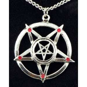   Pentagram Necklace Goth Black Metal Satan Evil Real Metal Jewelry