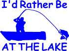 Rather be at the Lake Fishing Sticker/Decal