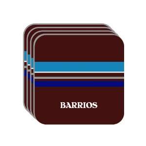 Personal Name Gift   BARRIOS Set of 4 Mini Mousepad Coasters (blue 