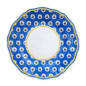  Le Cadeaux Melamine Fleur de Provence Blue Dinner Plate 