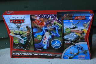 CARS 2 Pixar Mega Track Value Pack 3 TRACK SET Tokyo Spinout, Barriel 