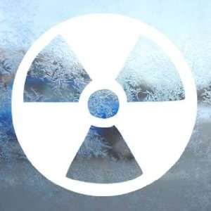  Radiation Toxic Nuclear White Decal Laptop Window White 