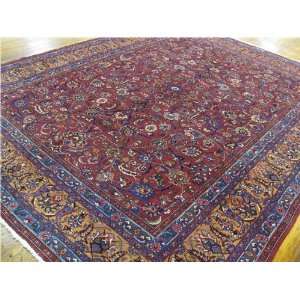   123 Red Persian Hand Knotted Birjand Rug Furniture & Decor