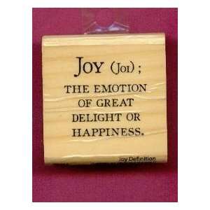  Joy Definition Rubber Stamp on 2 X 2 Block Arts, Crafts & Sewing