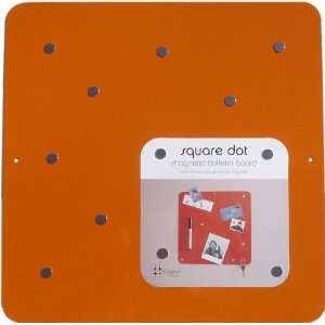 Square Dot 12 in Magnetic Bulletin Board   Orange Office 