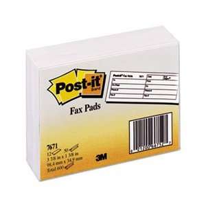  Fax Transmittal Notes,1 1/2 x 4, White, 12 50 Sheet Pads 