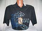 men s luxury black embroiderd palm tree shirt from caribbean