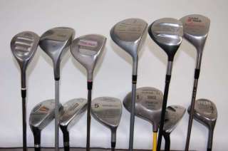 LOT OF MISC. METAL WOODS AND HYBRIDS FROM TAYLORMADE ORLIMAR TOUR EDGE 