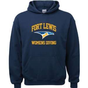  Fort Lewis College Skyhawks Navy Youth Womens Diving Arch 