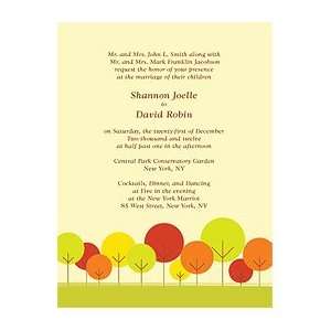   Tree Wedding Invitations   2 color palettes