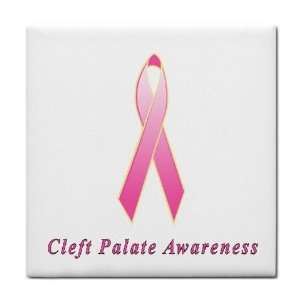 Cleft Palate Awareness Ribbon Tile Trivet