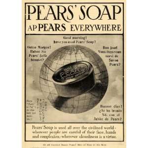  1906 Ad World Languages Pears Soap apPEARS Everywhere 