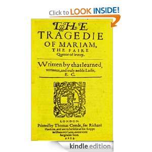 The TRAGEDIE Of Mariam Elizabeth, Lady Cary  Kindle Store