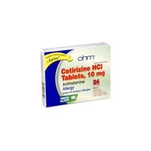  Ohm Cetirizine Allergy Tablets 10mg 90 Health & Personal 