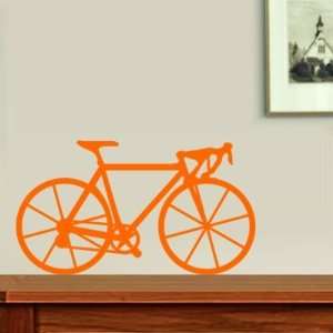  Orange Road and Track Bike Bicycle Fun Wall Decal