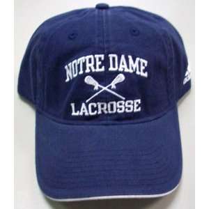  Notre Dame Lacrosse Slouch Relax Strap Back Hat Sports 