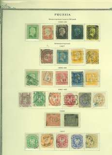 PRUSSIA, Advanced Stamp Collection hinged/mounted on a Scott Specialty 