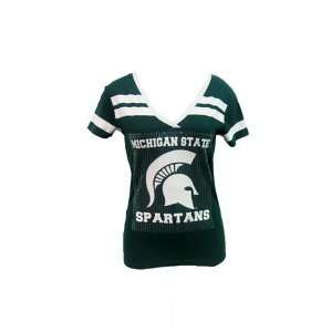  Michigan State University Ladies Jersey Style Sequin T 