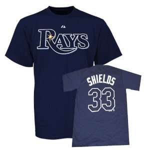 James Shields Tampa Bay Rays Navy Name and Number T Shirt by Majestic
