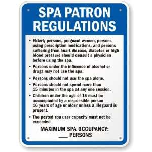  Spa Rules Sign High Intensity Grade, 30 x 24