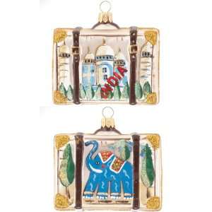  India Suitcase Christmas Ornament
