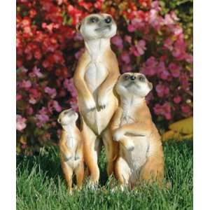  The Meerkat Family Sculpture Patio, Lawn & Garden