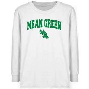  North Texas Mean Green Youth White Logo Arch T shirt 